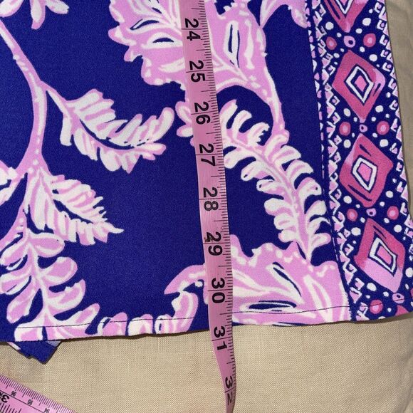 Lilly Pulitzer Donna Romper Galaxy Blue Turtle Shell Coral 4 - Picture 9 of 9